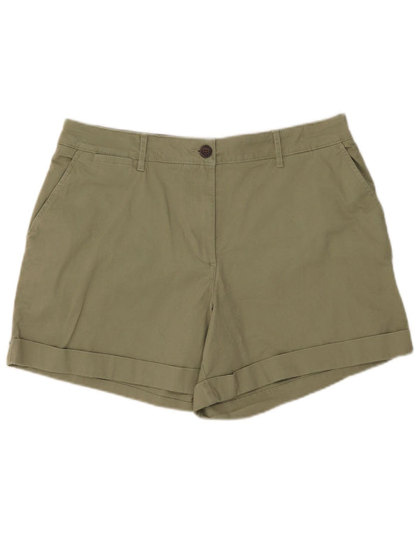 Crew Clothing Short chino taille haute pour femme UK 14 Large W34 Kaki Coton
