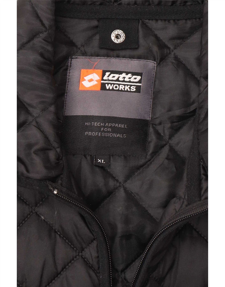Lotto Veste matelassée Workwear pour homme UK 42 XL Noir Polyamide