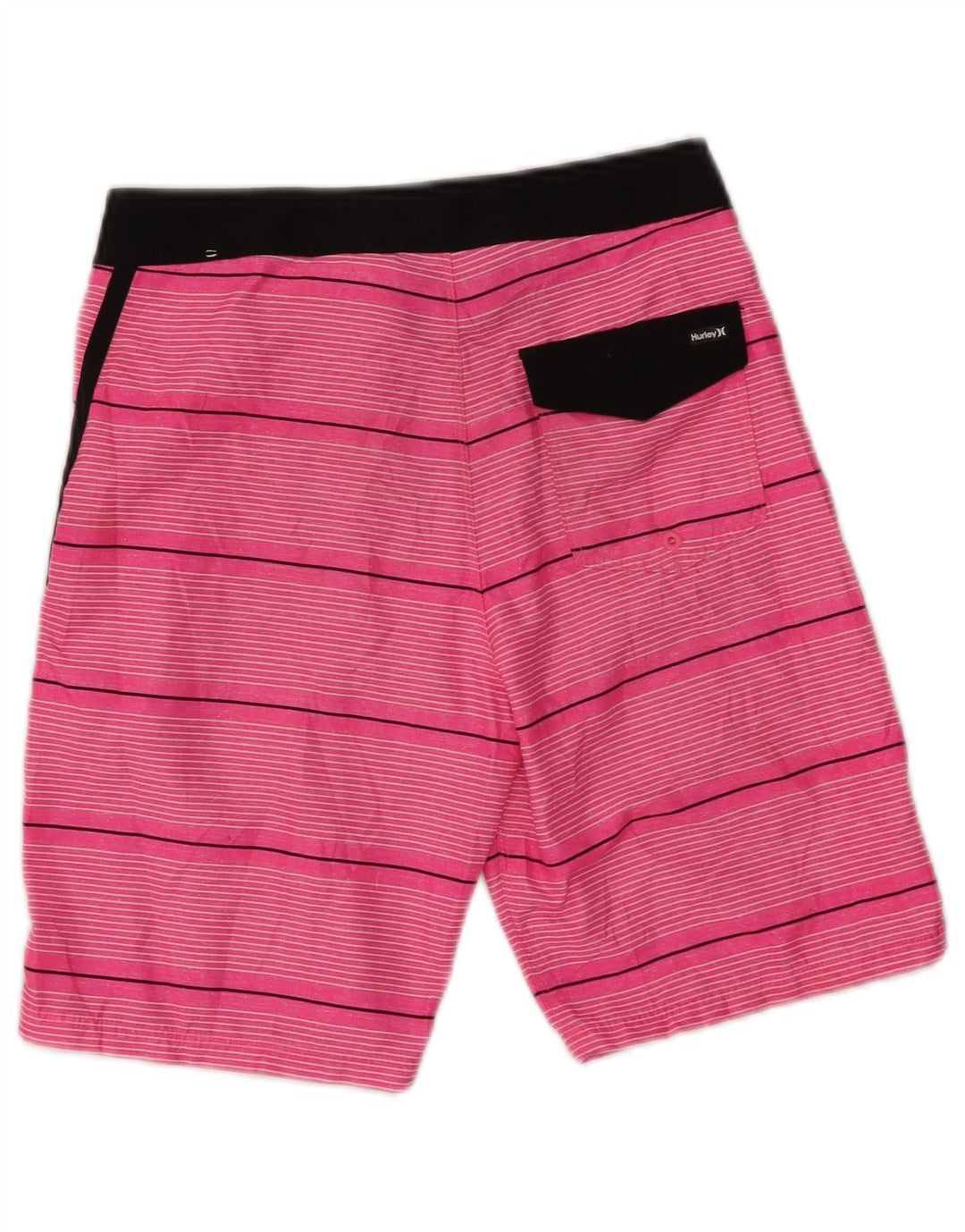 Hurley Short de Bain Garçon 11-12 ans Rose Rayé Polyester