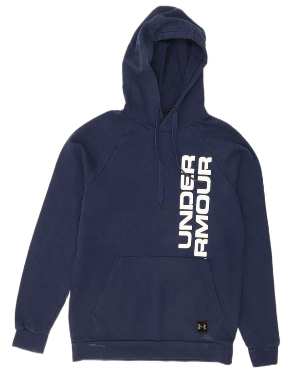 Under Armour Pull à capuche graphique pour homme en coton bleu marine Small