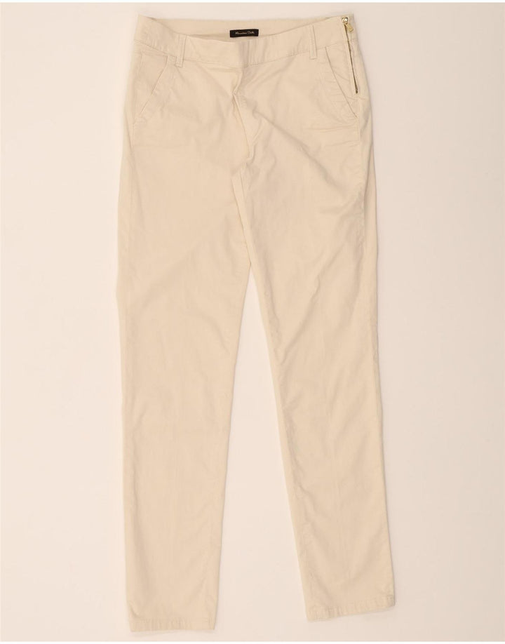 MASSIMO DUTTI Womens Chino Trousers EU 38 Medium W28 L31 Off White Vintage Massimo Dutti and Second-Hand Massimo Dutti from Messina Hembry 