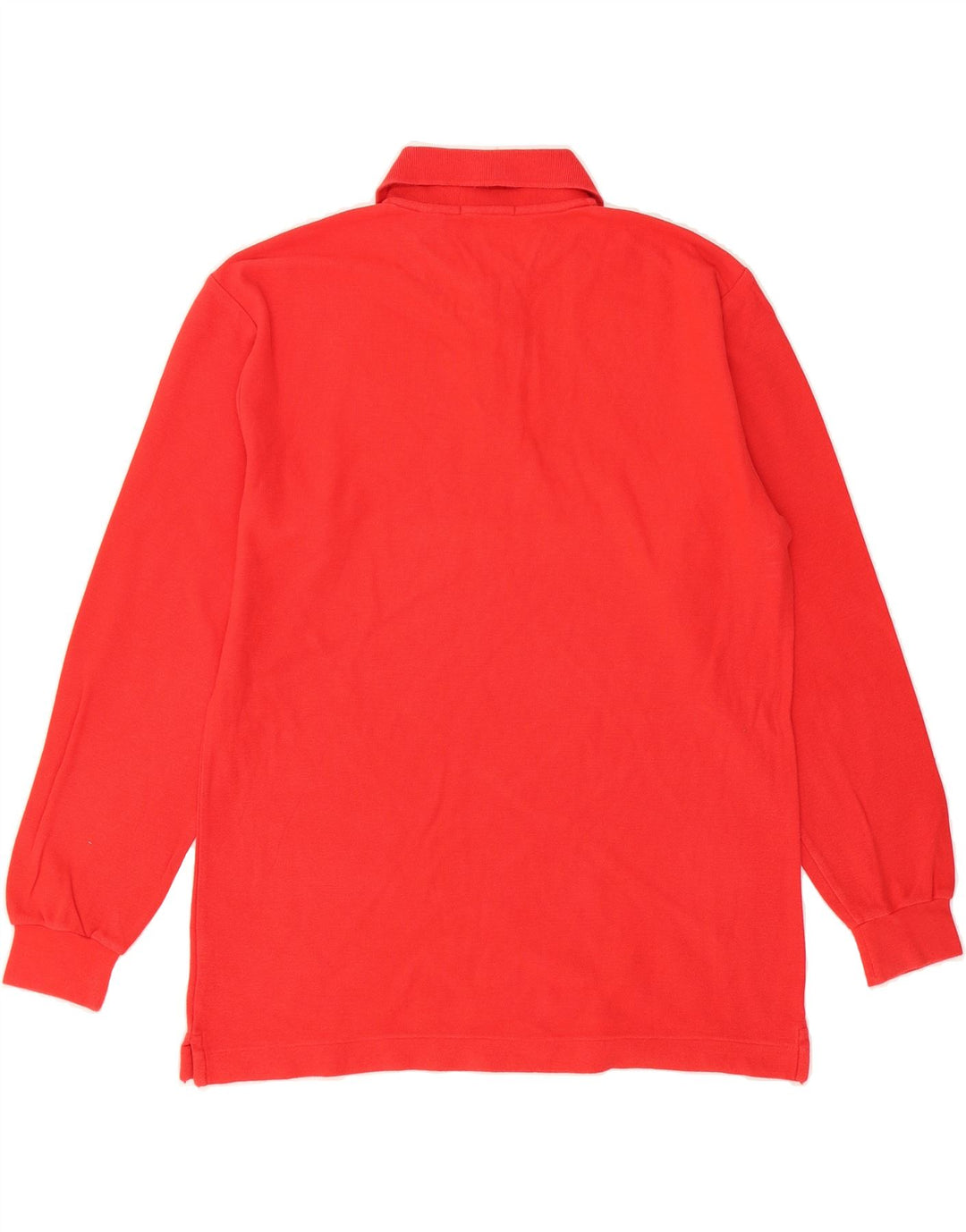 FILA Mens Long Sleeve Polo Shirt IT 48 Medium Red Cotton Vintage Fila and Second-Hand Fila from Messina Hembry 