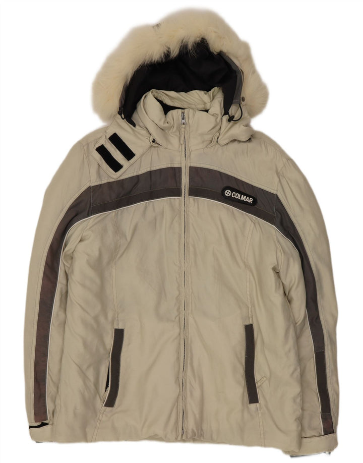Colmar Veste de ski à capuche pour homme IT 46 Small Beige Colourblock