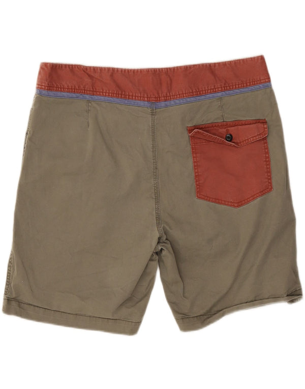 Quiksilver Short Homme W36 Large Kaki Colourblock Coton