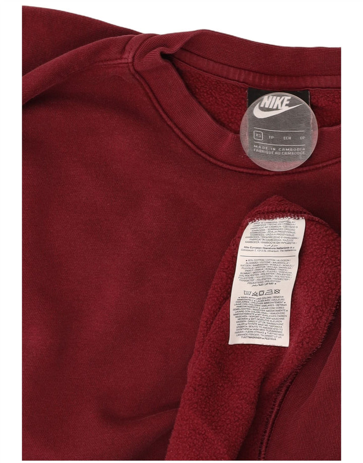 NIKE Sweat-shirt pour homme XS en coton bordeaux