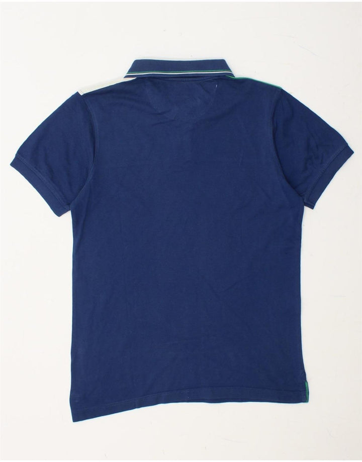 HARMONT & BLAINE Polo Homme Coupe Étroite Petit Bleu Colorblock Coton