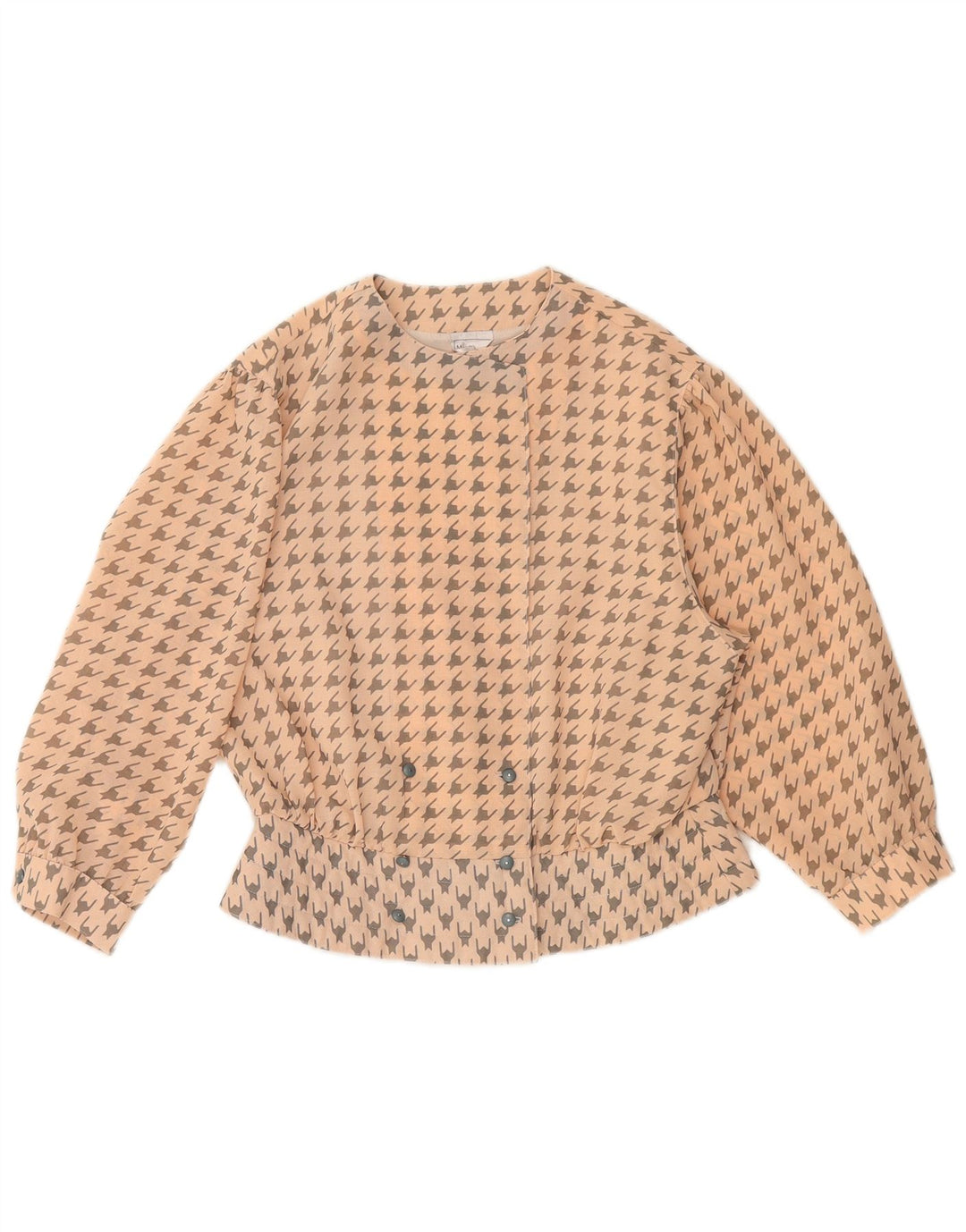 MARKWALD Chemisier court à manches 3/4 pour femme EU 40 pied-de-poule rose moyen