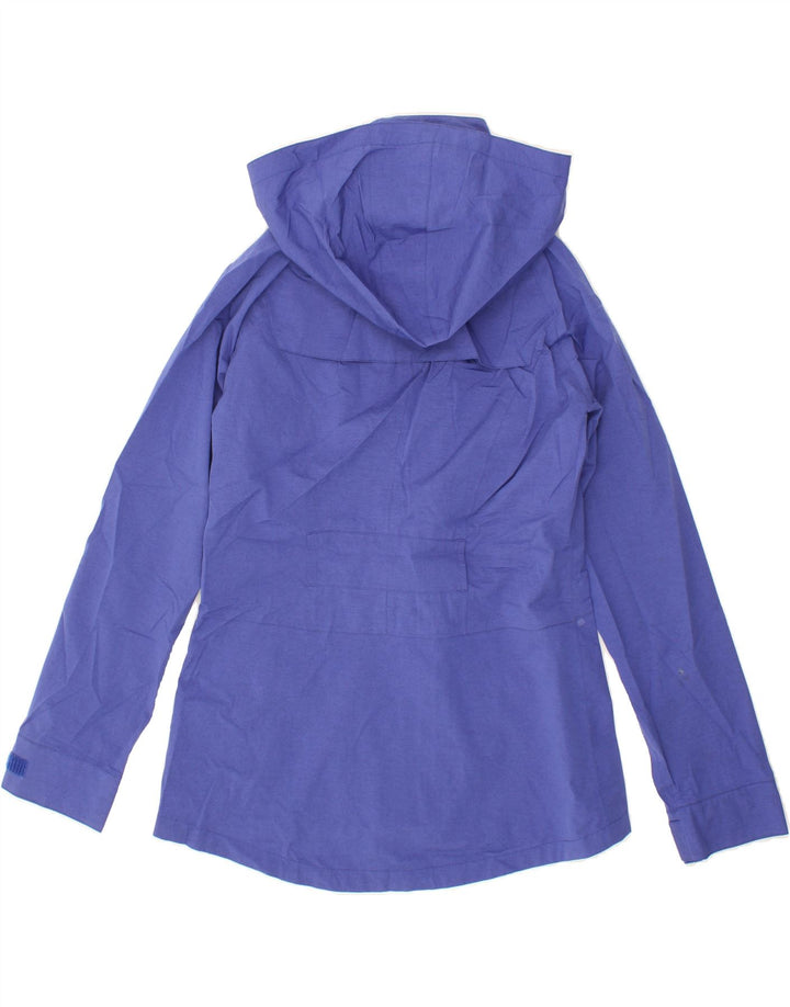 PRANA Womens Hooded Rain Jacket UK 14 Medium Blue Nylon Vintage Prana and Second-Hand Prana from Messina Hembry 