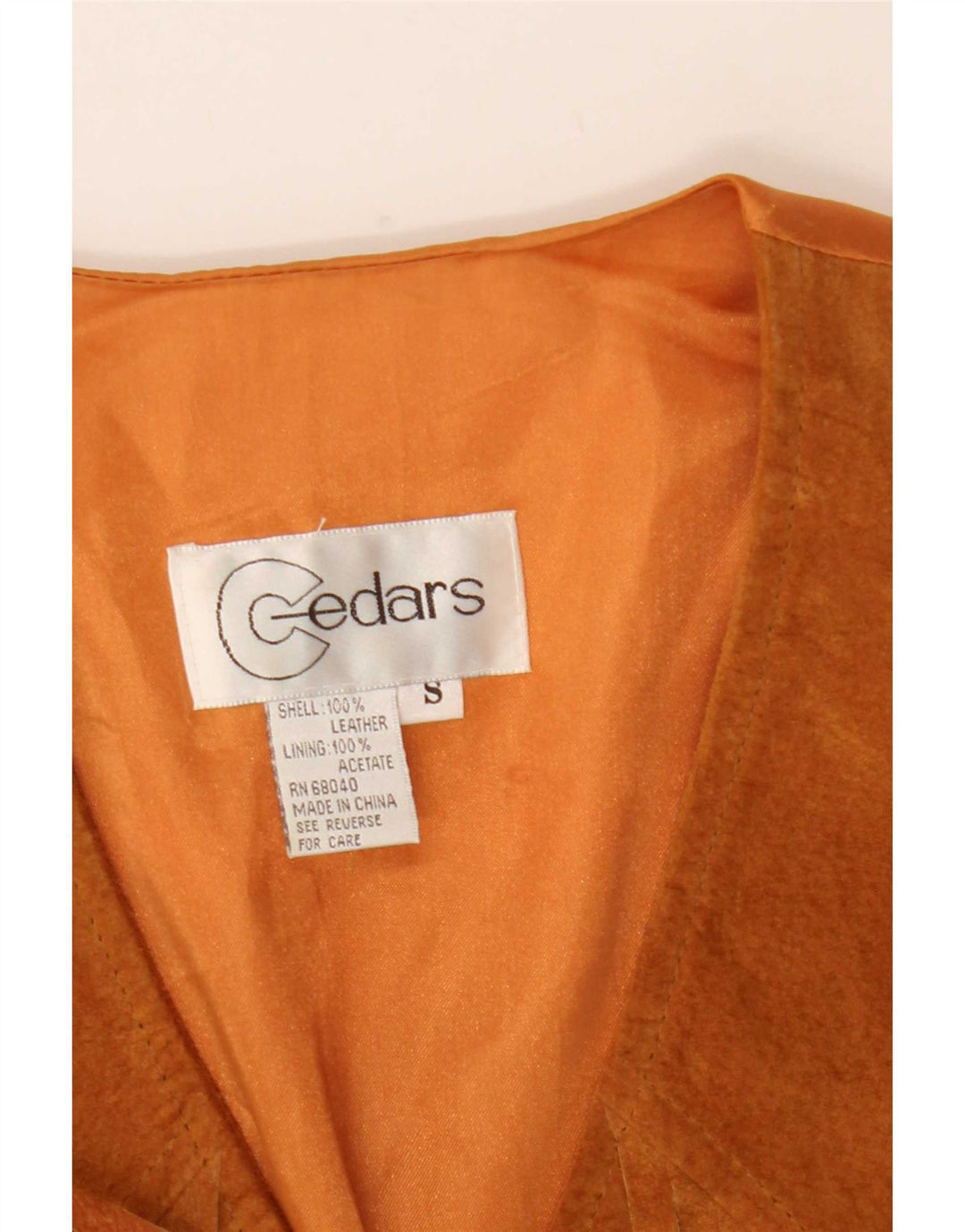 Cedars Gilet Western en Daim pour Femme UK 10 Petit Cuir Beige