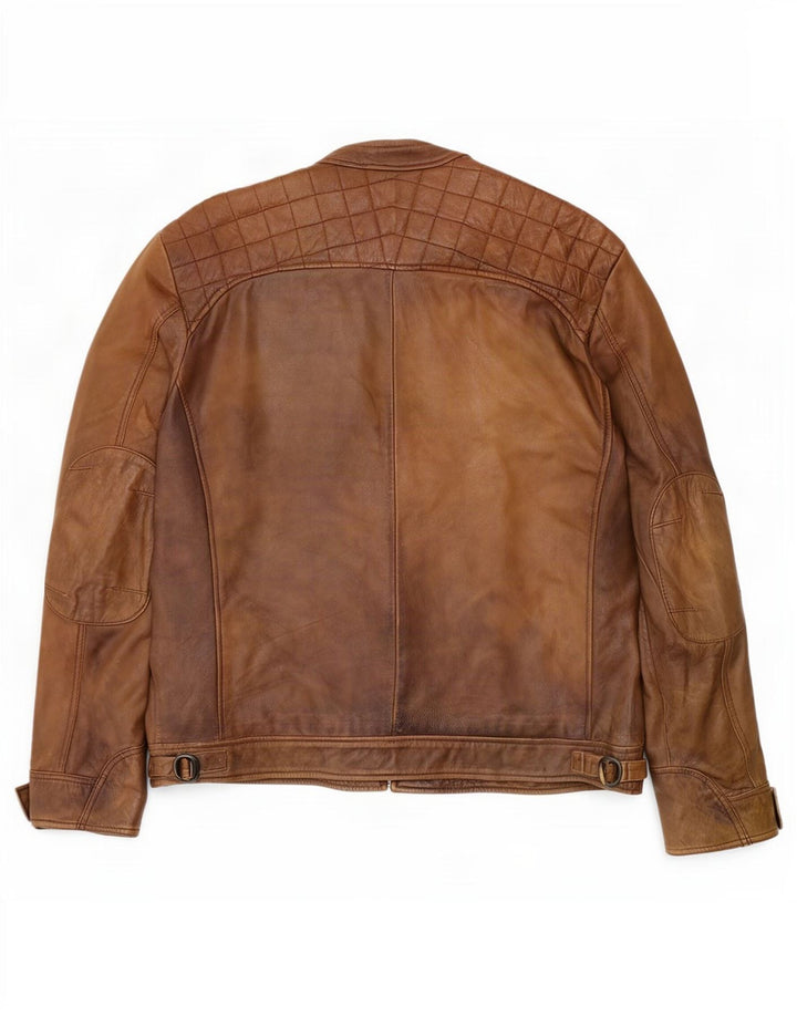 Ashwood Veste en cuir pour homme UK 48 4XL Marron