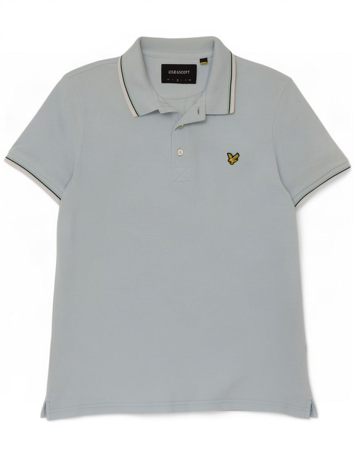 Lyle & Scott Polo Homme Bleu Moyen Rayé Coton