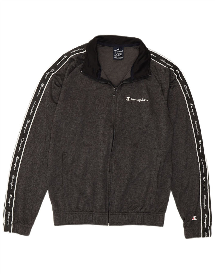 Champion Veste de survêtement graphique pour homme XS Gris Colorblock Polyester