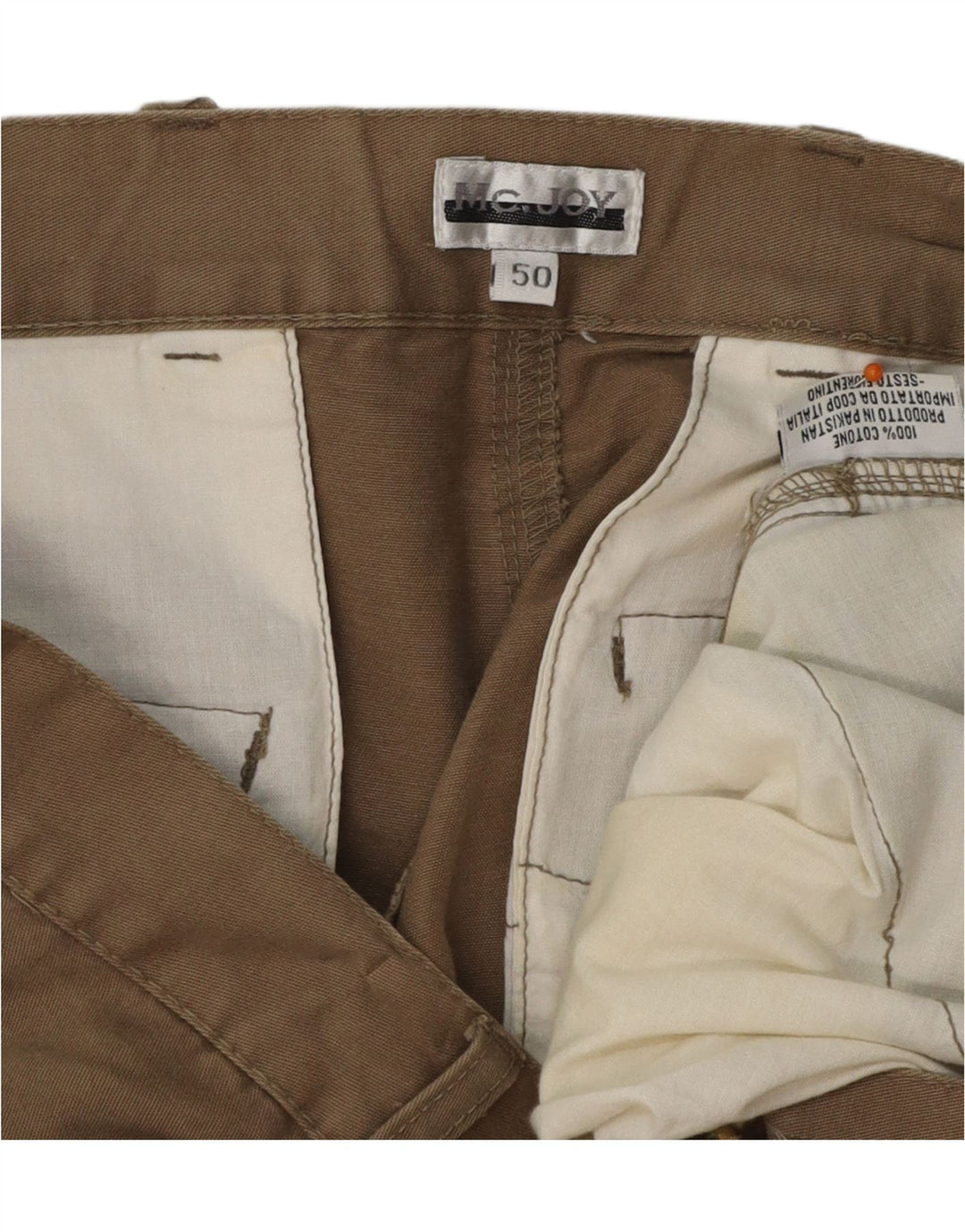 MC JOY Short Cargo Homme IT 50 Large W38 Coton Beige