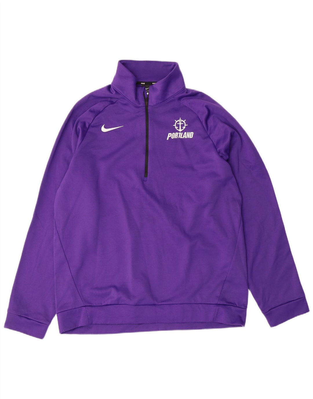NIKE Sweat-shirt à col zippé pour homme, grand, violet, polyester