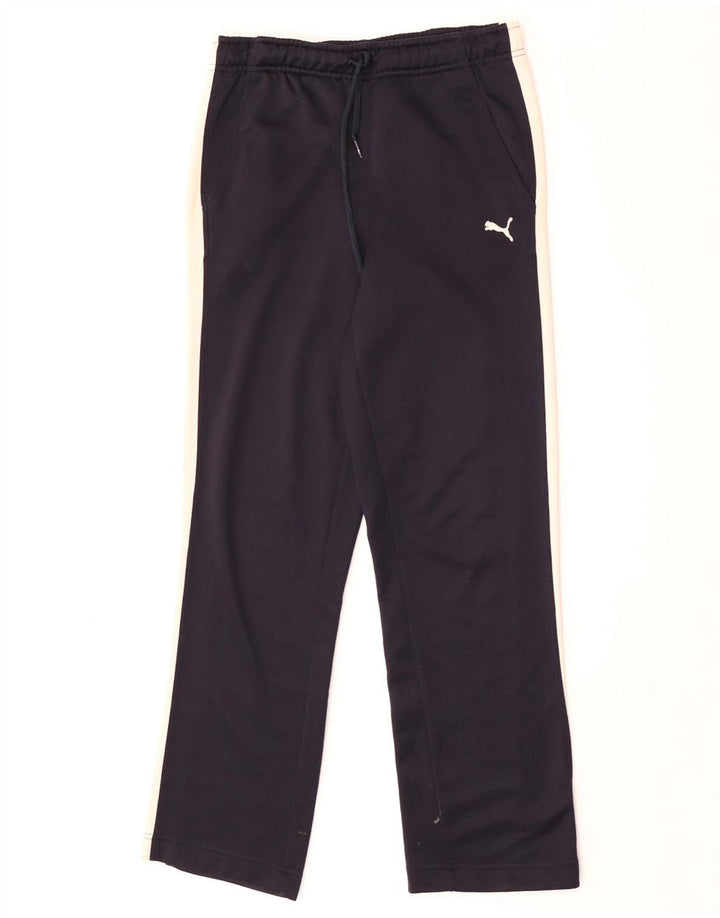 Puma Pantalon de survêtement pour femme UK 8 Small Bleu marine Colorblock Polyester