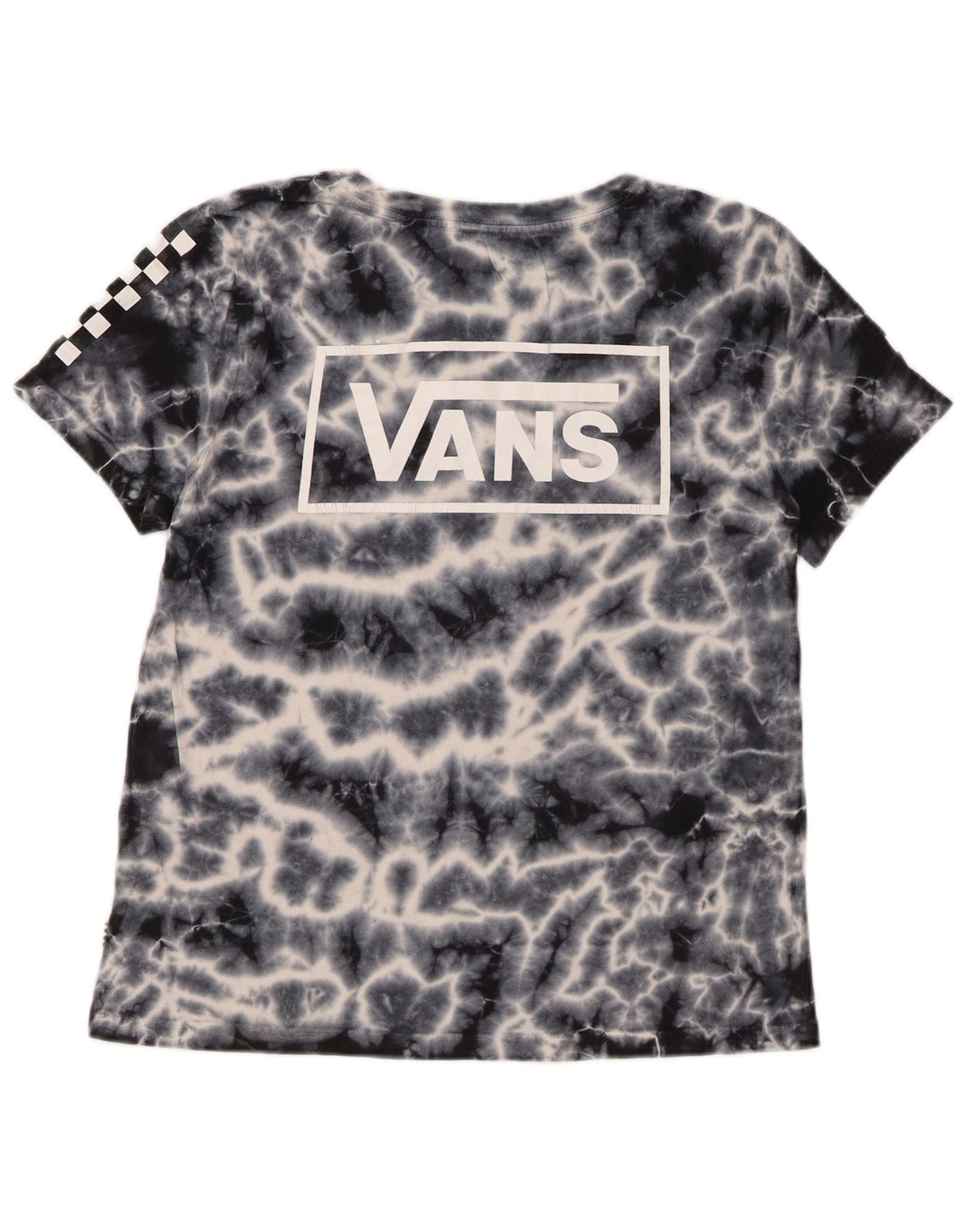 VANS T-shirt graphique pour femme UK 10 Petit coton tie-dye bleu marine