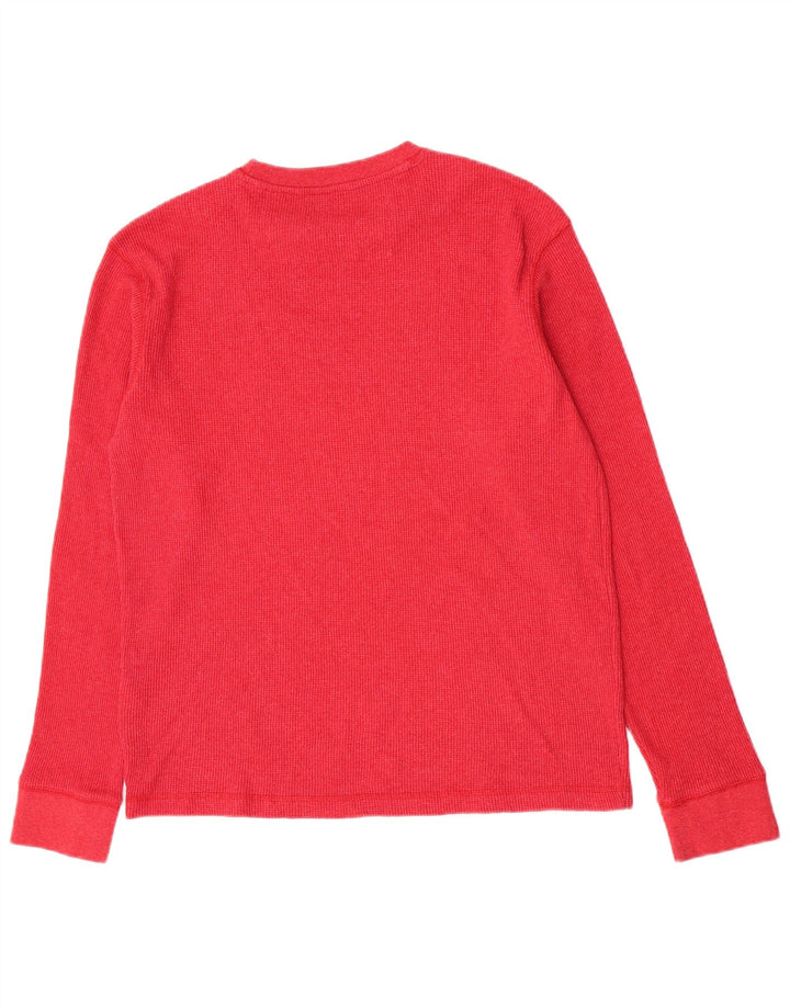 Chaps T-Shirt Homme Haut Manches Longues Grand Coton Rouge