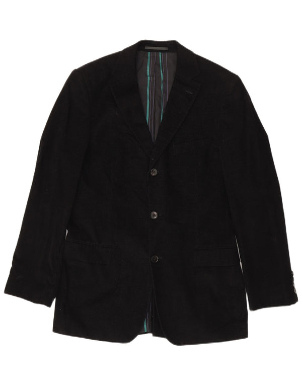 Hugo Boss Veste blazer en velours côtelé à 3 boutons pour homme EU 50 Grand coton noir