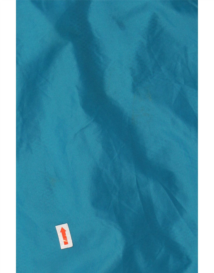 Veste de pluie à capuche femme vintage UK 16 Grand colorblock bleu marine