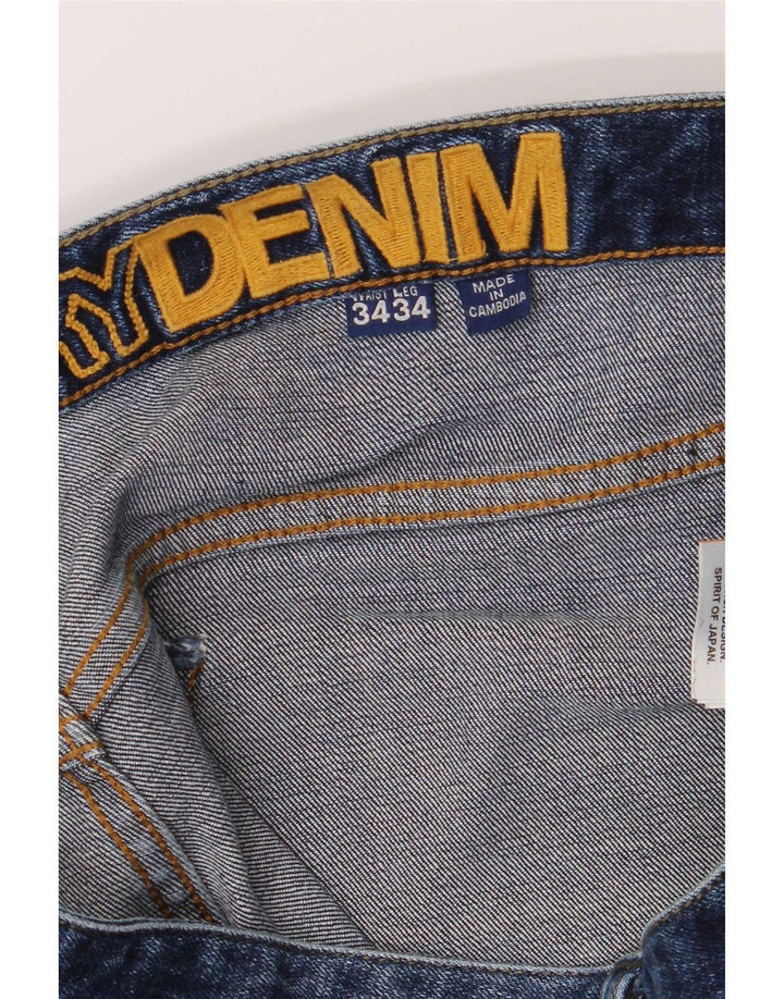 Superdry Jean Droit W34 L30 Bleu Coton Homme