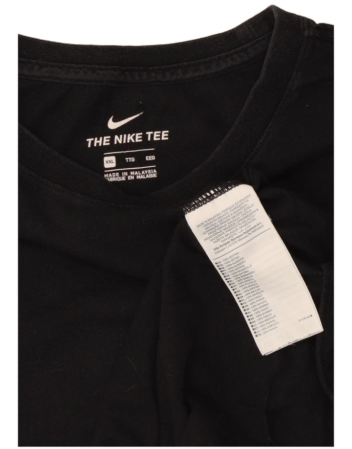 Nike T-shirt pour homme en coton noir 2XL