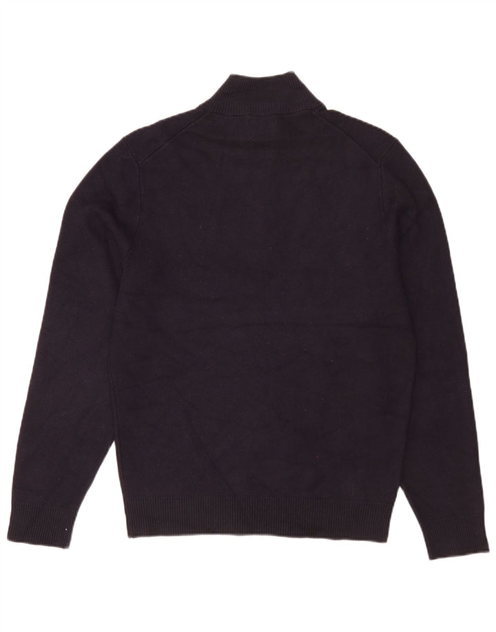 Massimo Dutti Pull Col Zippé Homme Bleu Marine Moyen