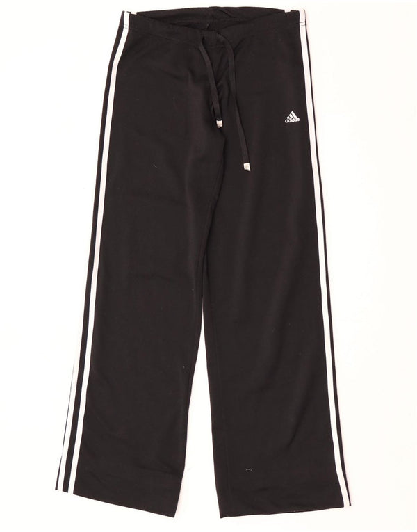 Adidas Pantalon de survêtement à jambe large pour femme UK 10 Small Noir Polyester
