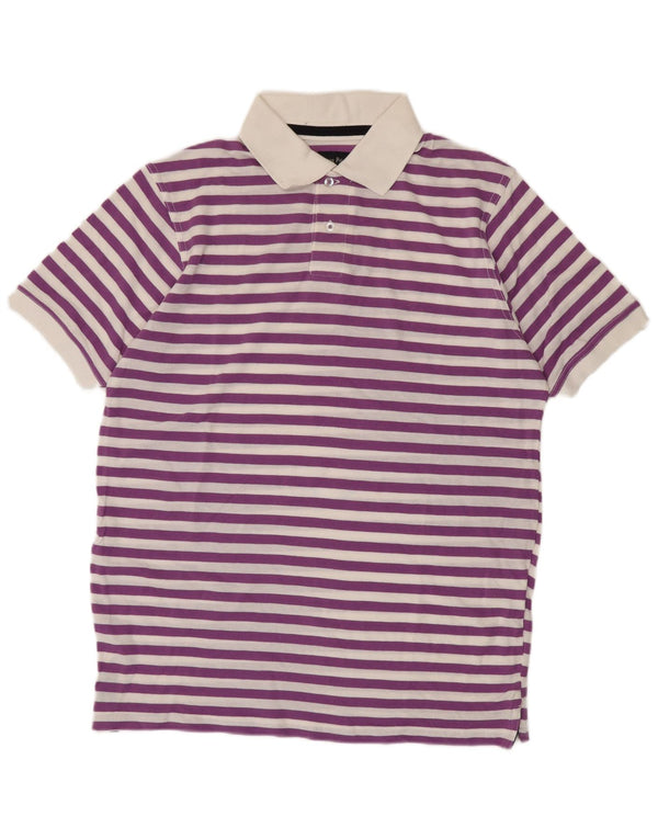 James Pringle Polo Homme Grand Coton Rayé Violet