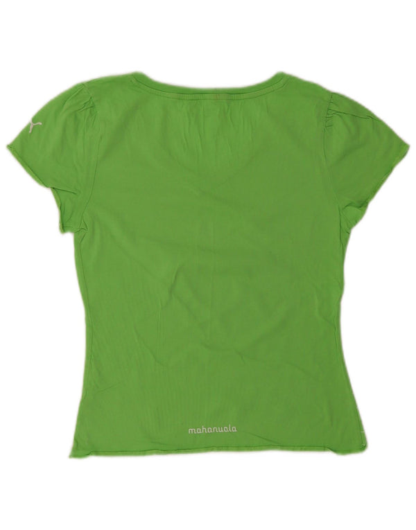 Puma T-shirt graphique Mahanuala pour femme en coton vert moyen UK 12