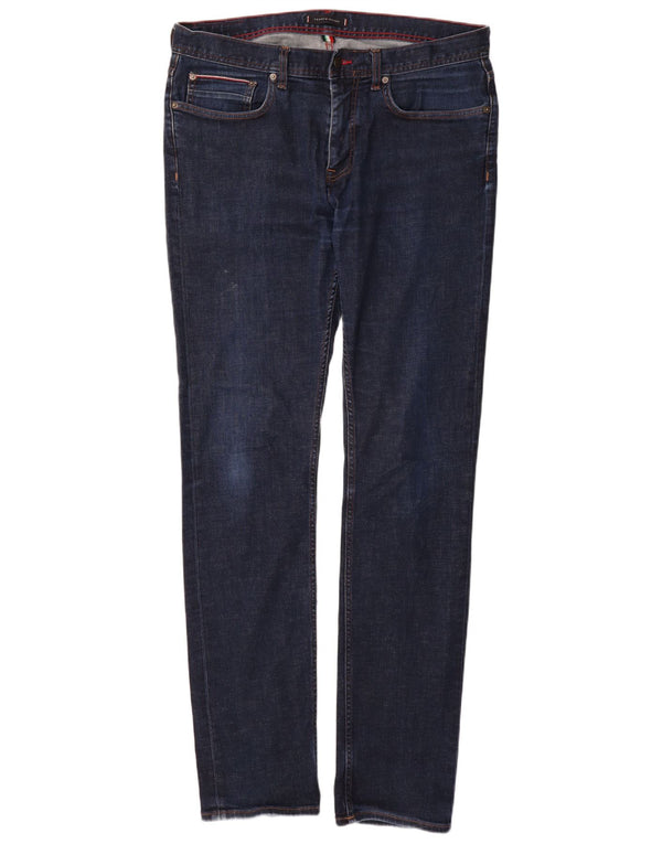 Tommy Hilfiger Jean Denton Slim Straight Homme W36 L36 Bleu Marine Coton