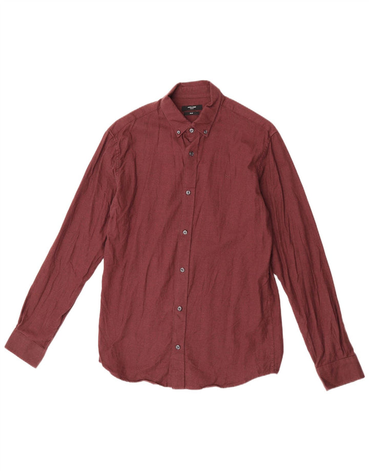 Jack & Jones Chemise Slim Fit Homme Coton Bordeaux Moyen