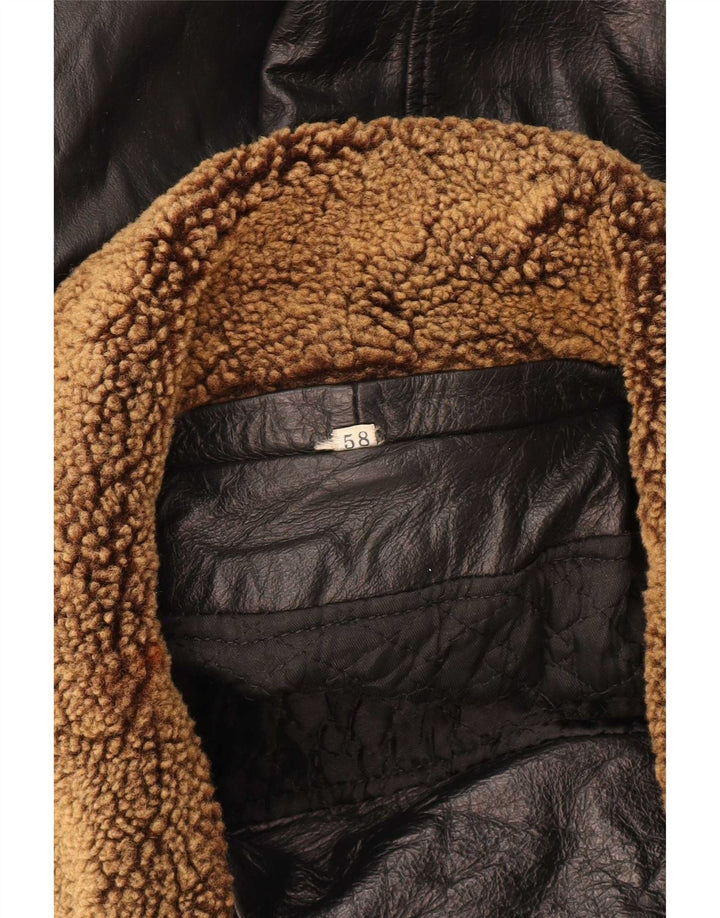 Suprema Veste en cuir pour homme IT 58 4XL Noir