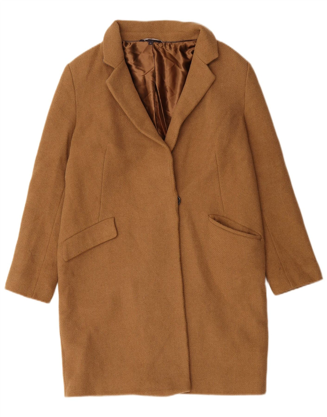 Marks & Spencer Manteau surdimensionné pour femme UK 10 Petite laine beige
