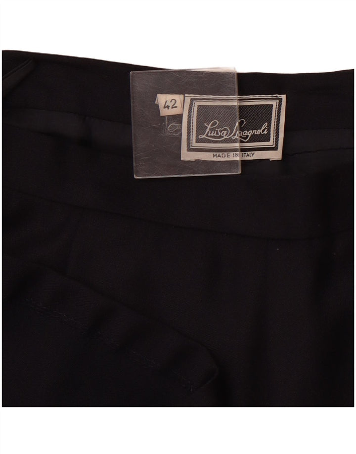 LUISA SPAGNOLI Jupe évasée taille haute pour femme IT 42 Medium W26 Bleu marine