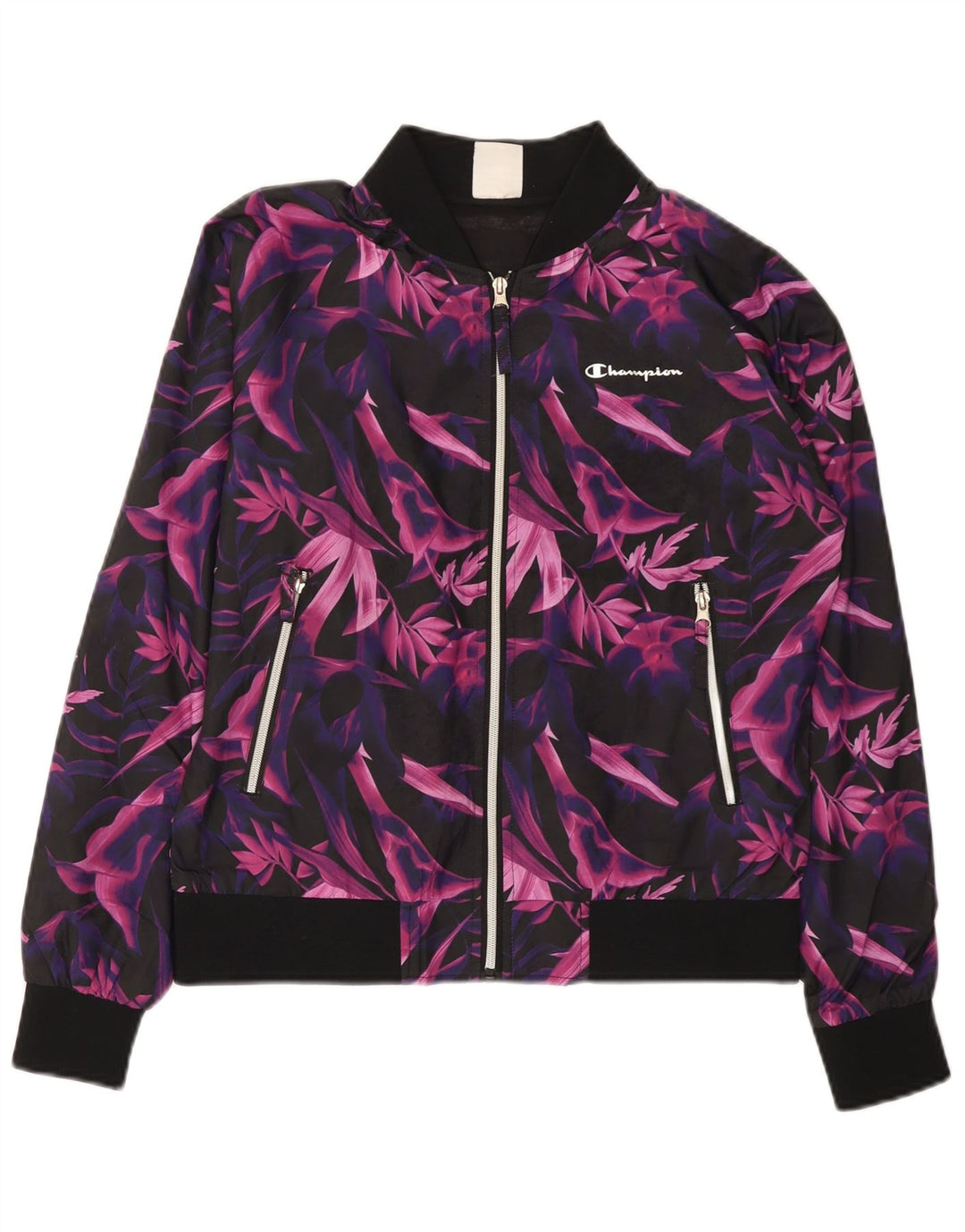 Champion Veste de survêtement pour femme UK 10 Petit Violet Floral Polyester