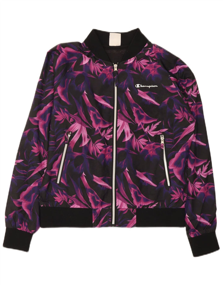 Champion Veste de survêtement pour femme UK 10 Petit Violet Floral Polyester