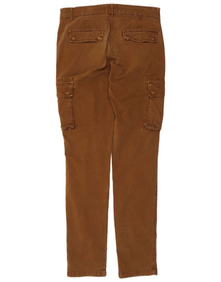 Lyle & Scott Pantalon cargo slim pour homme W32 L33 Marron Coton