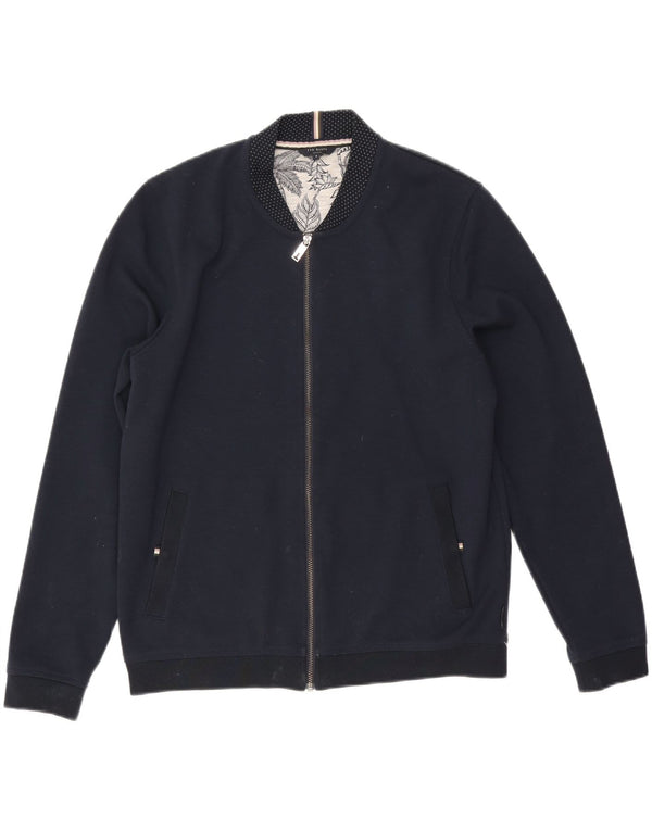 Ted Baker Veste de survêtement pour homme Taille 5 XL Bleu marine Polyester