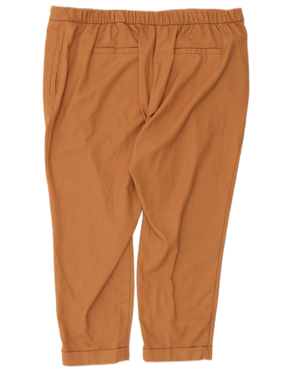 Marks & Spencer Pantalon court pour femme UK 20 2XL W38 L25 Beige Polyester