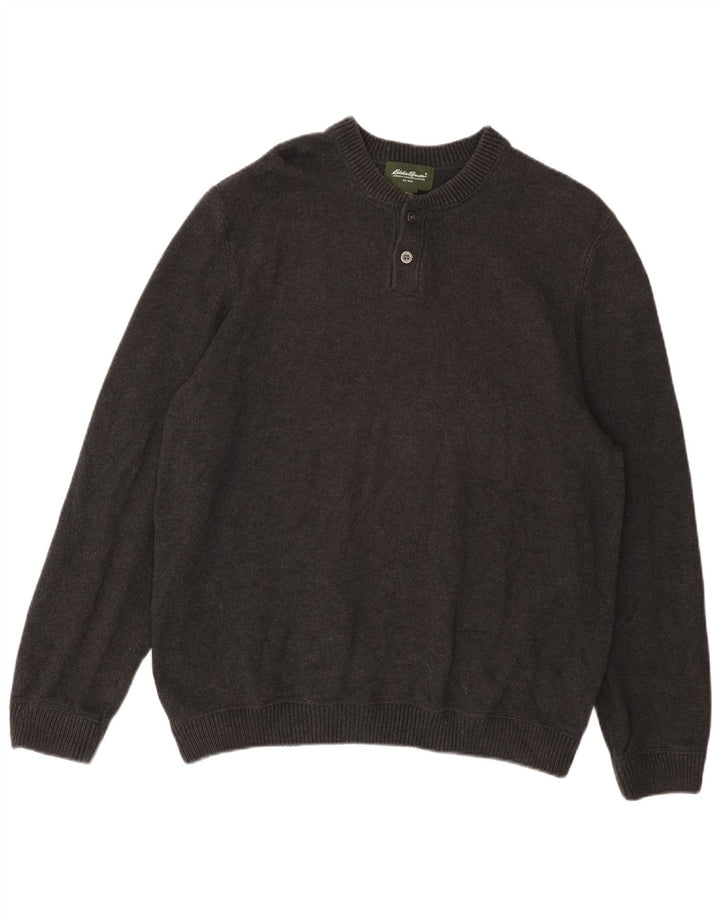 EDDIE BAUER Pull col rond pour homme XL en coton gris