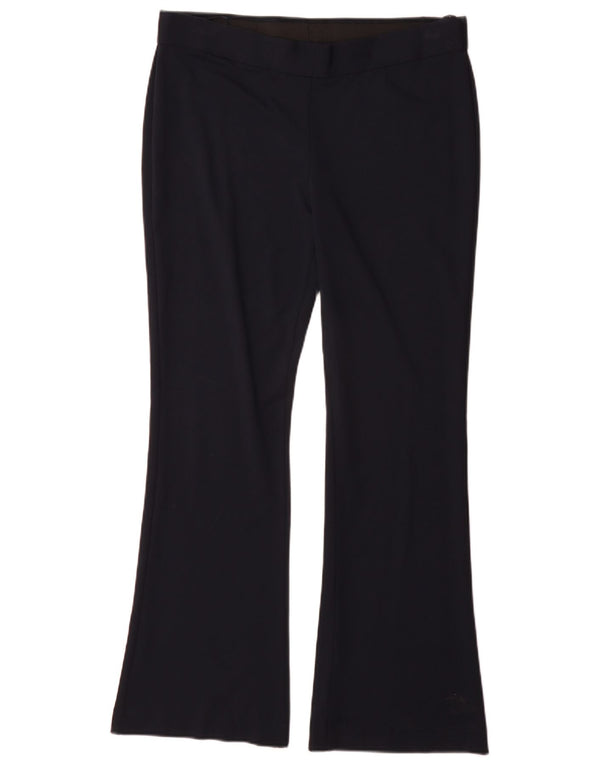 Marks & Spencer Pantalon Flare Femme UK 14 Large W34 L31 Bleu Marine Viscose