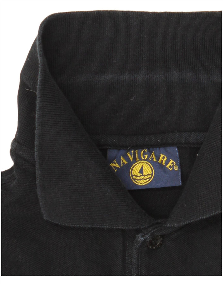 NAVIGARE Polo Homme Coton Noir Moyen