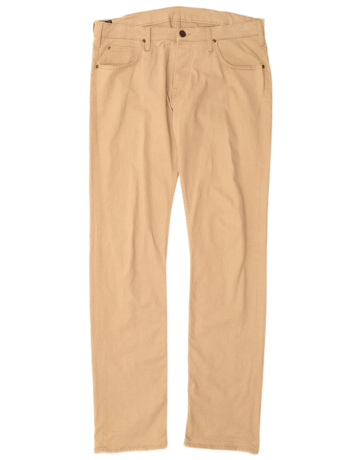 LEE Pantalon décontracté droit Powell pour homme W34 L36 Coton beige