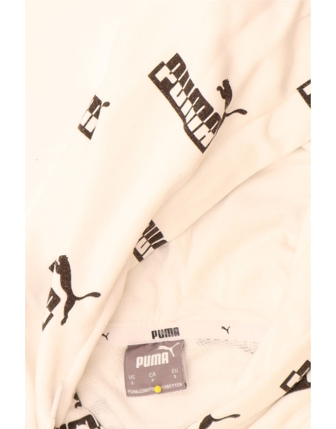 Puma Pull à capuche graphique homme petit blanc coton