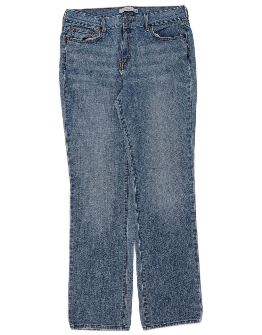 LEVI'S Jean droit 505 pour femme US 12 Large W34 L34 Bleu Coton