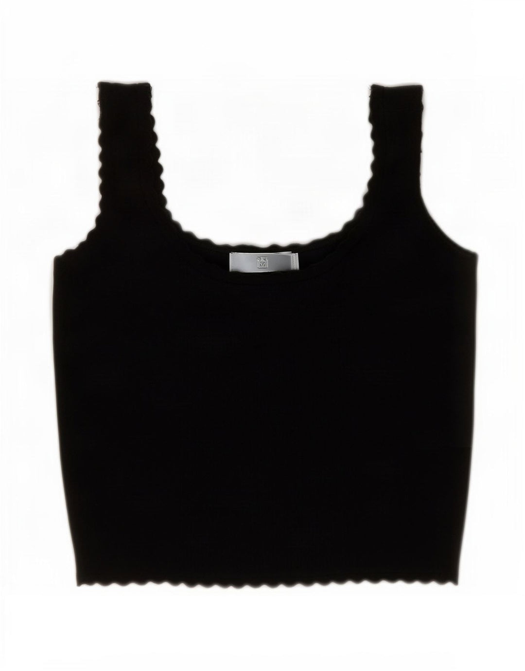Zara Femmes Crop Cami Top UK 12 Moyen Noir
