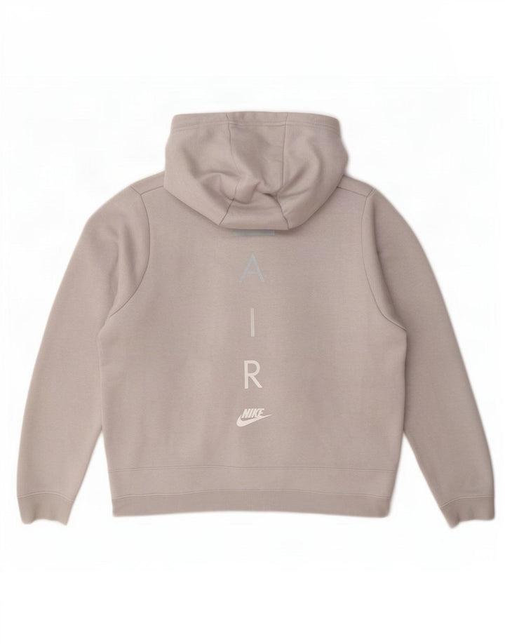 Nike Pull à capuche zippé graphique pour femme UK 14 Gris moyen