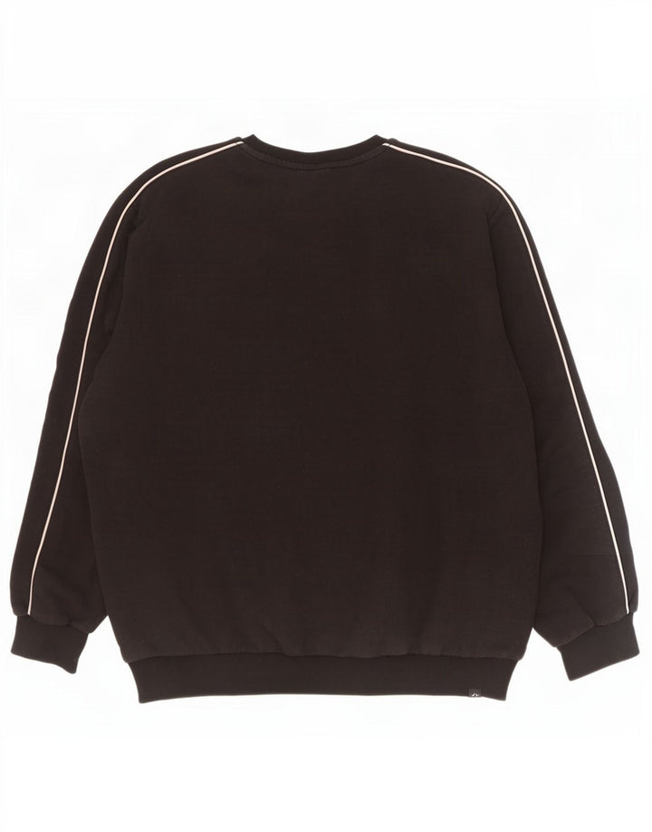 Puma Sweat-shirt graphique pour homme en coton noir Taille L