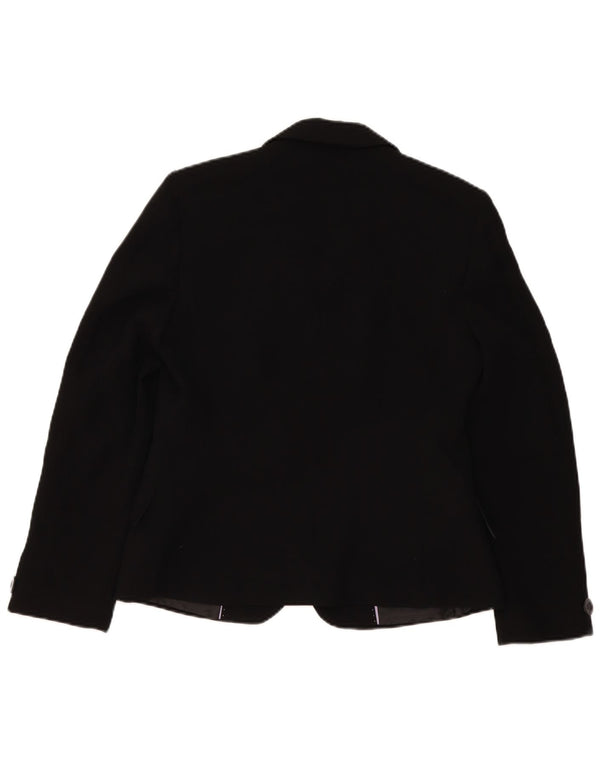 Marks & Spencer Veste blazer courte à 1 bouton pour femme UK 14 Noir moyen