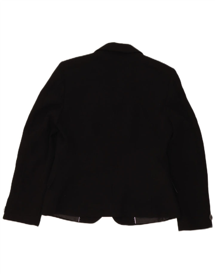Marks & Spencer Veste blazer courte à 1 bouton pour femme UK 14 Noir moyen